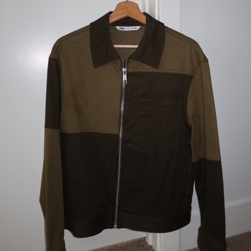 Zara Green Patchwork Jacket